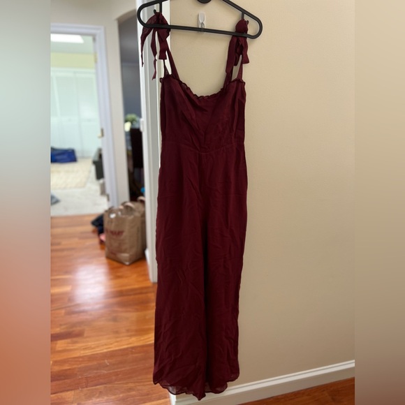 Reformation Alfred Red Jumpsuit 2P - Picture 4 of 12
